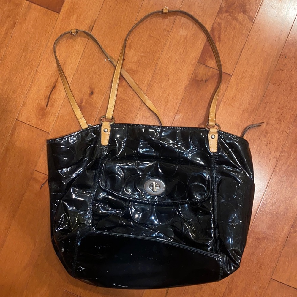 Black Leather Coach Purse